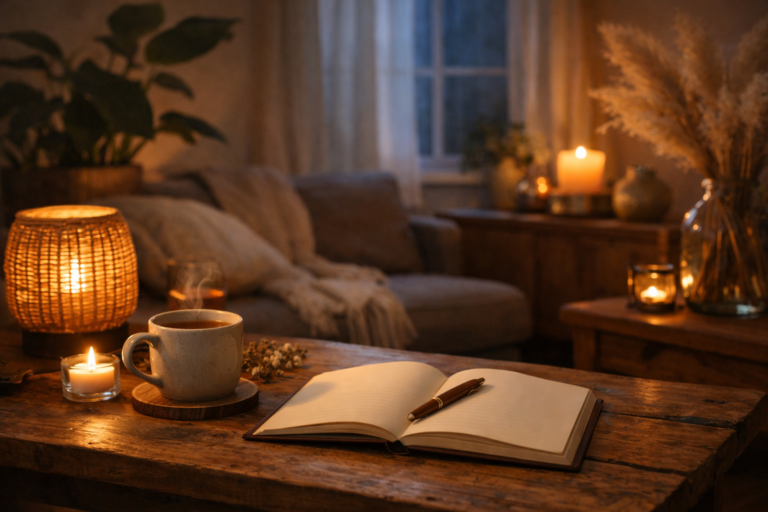 6 sätt att bygga en kvällsrutin med naturligt fokus - bloggbild om naturlig kvällsrutin