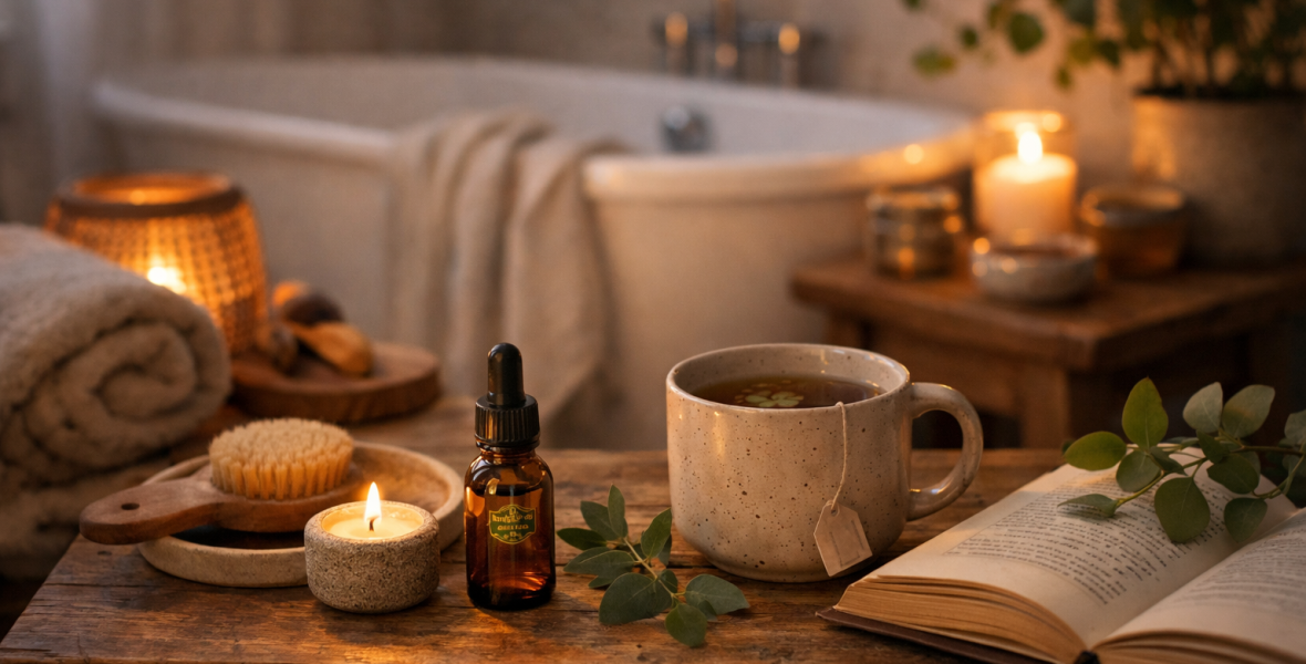 5 idéer för att göra din self-care-rutin mer genomtänkt - bloggbild om self care rutin CBD