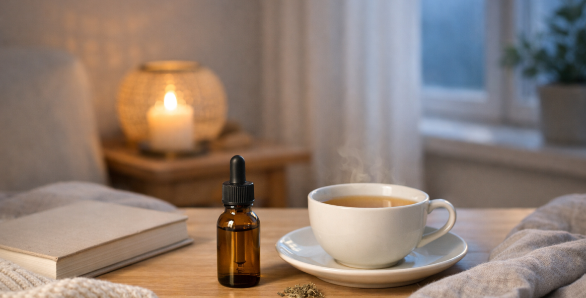 5 sätt att skapa en lugn kvällsrutin med cbd - bloggbild om CBD kvällsrutin