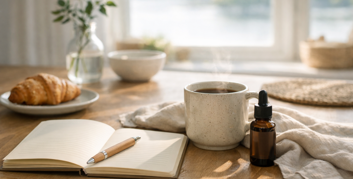 Cbd i morgonrutinen – så kan många använda det i… - bloggbild om CBD morgonrutin