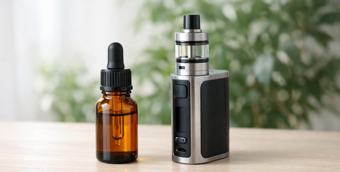 Cbd olja eller vape – praktiska skillnader att känna till - bloggbild om CBD olja eller vape
