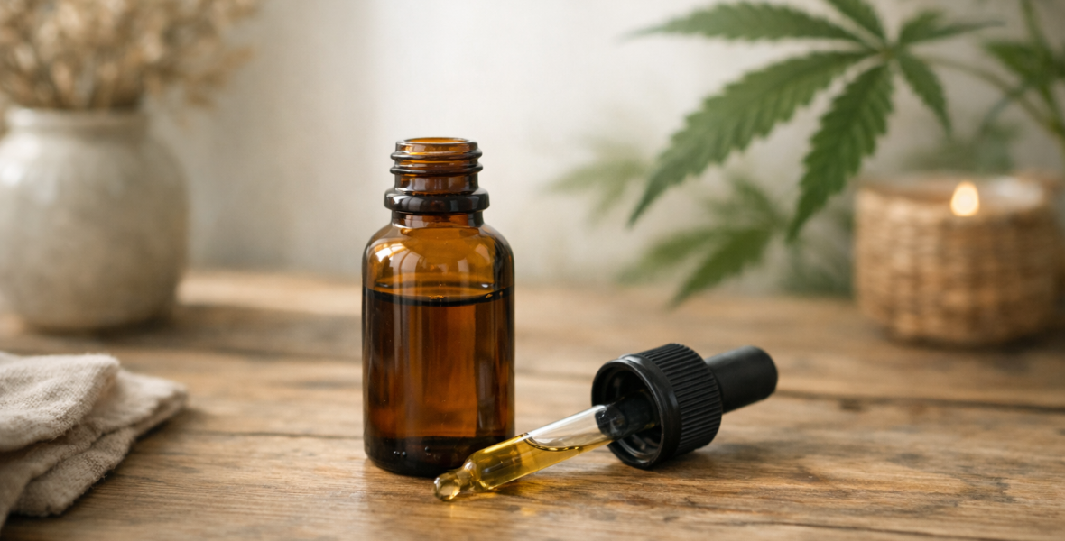 Hur använder man cbd olja på ett enkelt sätt? - bloggbild om använda CBD olja