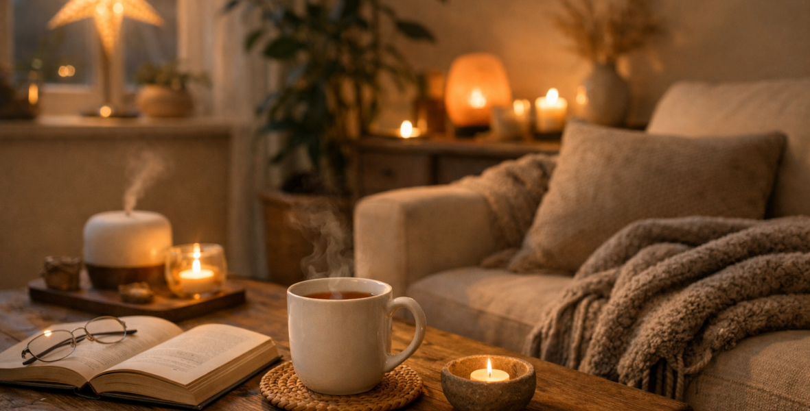 Så kan cbd passa in i en lugn kväll hemma - bloggbild om CBD kväll hemma
